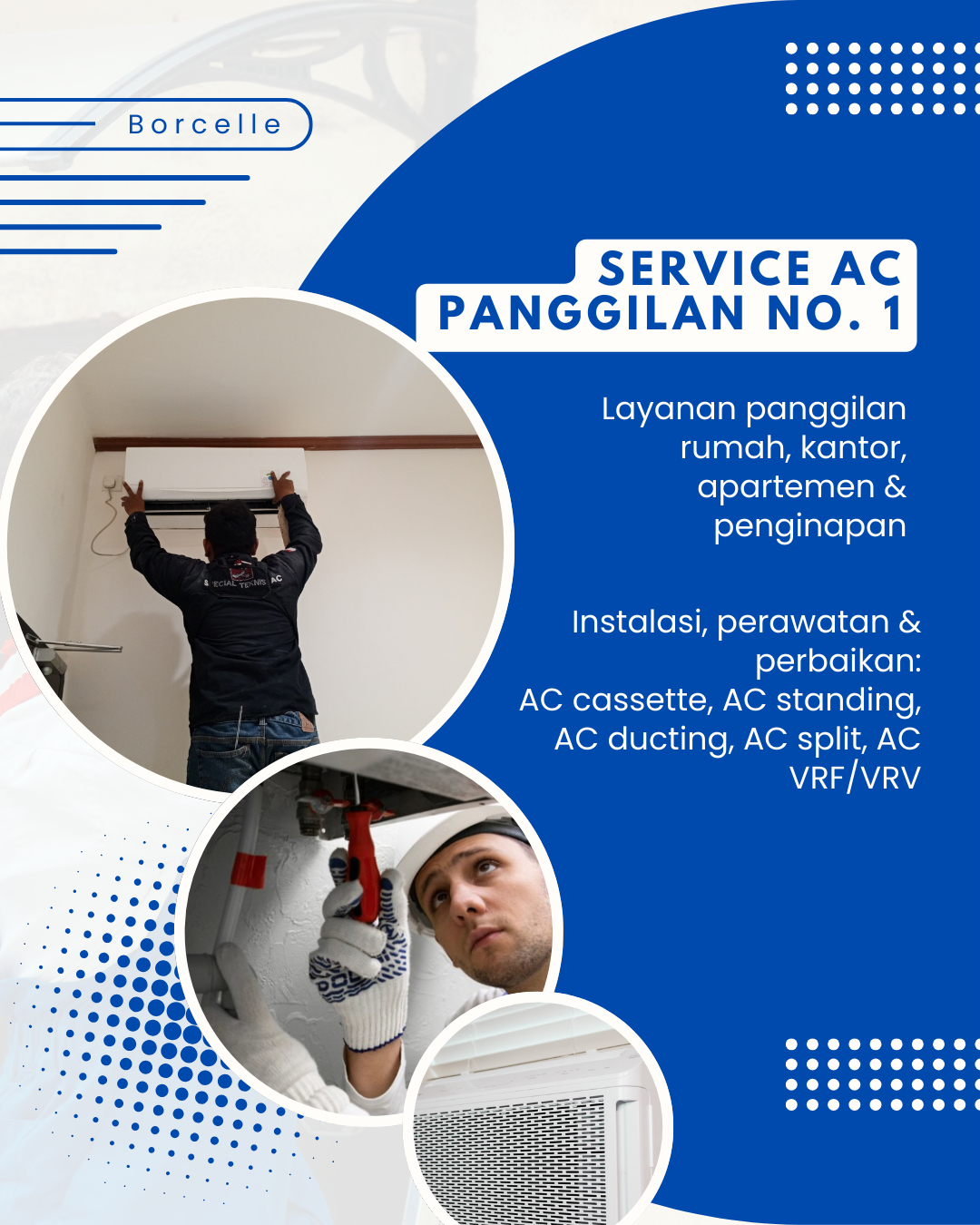 Blue and White Modern Air Conditioner Service Promotion Instagram Post - Copy